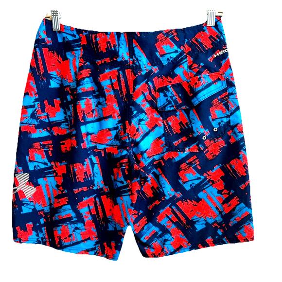 NEW Under Armour Board Shorts STORM Mens 34 Swim Trunks Surf Red Blue AMERICA - Picture 1 of 13